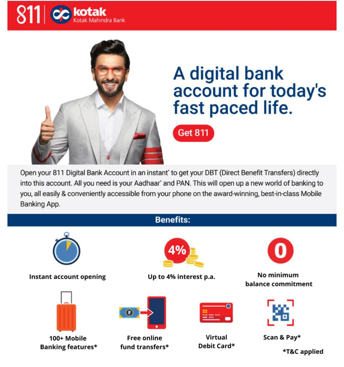 Kotak 811 Savings Account