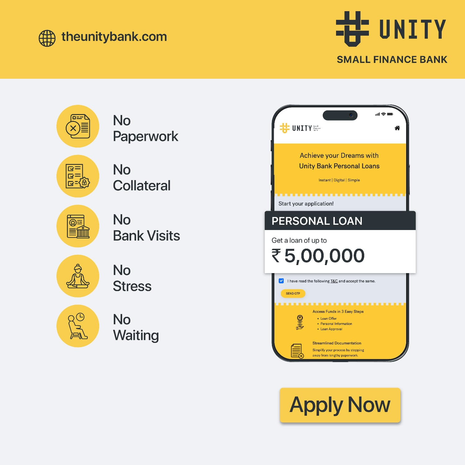 Unity SFB Personal Loan